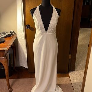 Lulu Long White Dress Size L